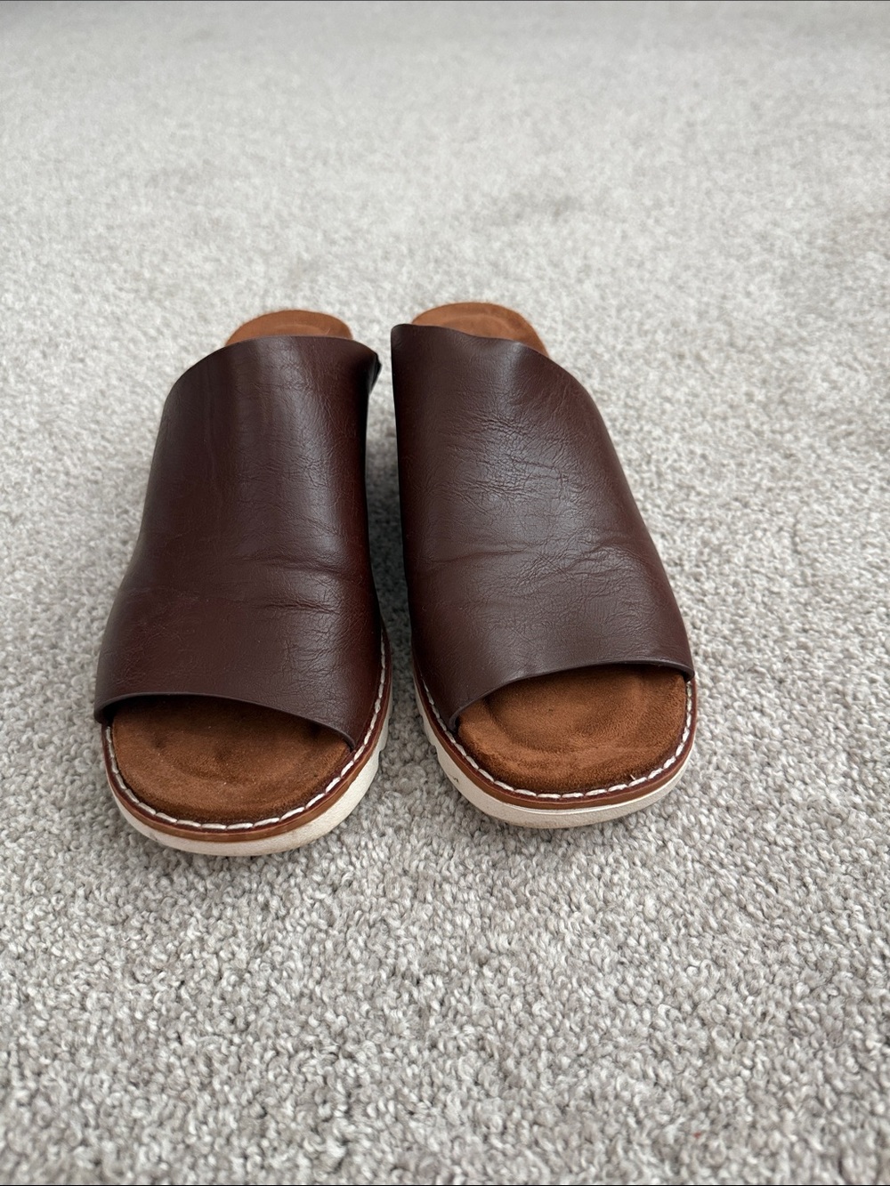 Pierre Dumas Dark Brown Slide Sandals